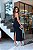 Vestido Midi Justo Preto Assimétrico com Recorte e Bordado Keila - Imagem 4