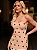Vestido Midi Justo Nude Estilo Corset com Pedrarias Pretas e Laço Removível - Imagem 2