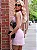Vestido Curto em Crepe Rosa Candy Grace com Renda Chantilly e Broche de Laço - Imagem 3