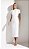 Vestido Midi em Alfaiataria com Recorte nas Costas Off White Cindy - Imagem 1