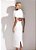 Vestido Midi em Alfaiataria com Recorte nas Costas Off White Cindy - Imagem 2
