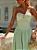Vestido Midi De Renda Mint Blossom Com Broche - Imagem 2
