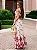 Vestido Mídi Off-White com Vermelho e Recorte Cut Out Diane - Imagem 4