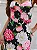 Vestido Mídi em Crepe de Alfaiataria Estampa Maxi Floral Rosa e Poás Kate - Imagem 2
