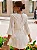 Bata em Viscolinho Off-White com Gola Guipir e Barra em Tule Bordado Iris - Imagem 3