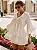Bata em Viscolinho Off-White com Gola Guipir e Barra em Tule Bordado Iris - Imagem 2