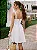 Vestido Curto em Laise Off-White com Detalhes Azul-Marinho Lari - Imagem 3
