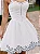 Vestido Curto em Laise Off-White com Detalhes Azul-Marinho Lari - Imagem 2