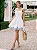 Vestido Curto em Laise Off-White com Detalhes Azul-Marinho Lari - Imagem 1