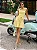 Vestido Curto em Linho Misto Amarelo Manteiga com Renda Guipir Sol - Imagem 1