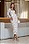 Vestido Mídi em Renda Floral Off-White com Forro Nude e Mangas Longas Briane - Imagem 1