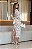 Vestido Mídi em Renda Floral Off-White com Forro Nude e Mangas Longas Briane - Imagem 3