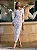 Vestido Mídi em Renda Floral Off-White com Forro Nude e Mangas Longas Briane - Imagem 1