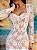 Vestido Mídi em Renda Floral Off-White com Forro Nude e Mangas Longas Briane - Imagem 3