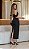 Conjunto Mídi Preto em Alfaiataria com Peplum e Bordado de Pérolas Gisele - Imagem 6