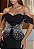 Conjunto Mídi Preto em Alfaiataria com Peplum e Bordado de Pérolas Gisele - Imagem 5