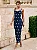 Vestido Mídi em Crepe Azul Marinho com Pedrarias Joana - Imagem 1