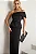 Vestido Mídi em Crepe Alfaiataria Preto Assimétrico de Um Ombro Só com Peplum - Imagem 2