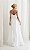 Vestido Longo Off White Plissado em Chiffon com Babados Jasmim - Imagem 2