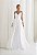 Vestido Longo Off White Plissado em Chiffon com Babados Jasmim - Imagem 1