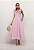 Vestido Midi Rosa Gode Alfaiataria Premium com Flores 3D - Imagem 1