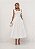 Vestido Midi Off White Gode Alfaiataria Premium com Flores 3D - Imagem 1