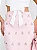 Vestido Midi Off-White e Rosa Candy com Recortes e Laço Alice - Imagem 2