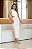 Vestido Midi Off-White e Rosa Candy com Recortes e Laço Alice - Imagem 1