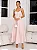 Vestido Midi Rodado Rosa Candy em Crepe com Renda Guipure | Tamara - Imagem 1