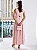 Vestido Midi Rosa Candy em Malha Texturizada com Drapeado | Babi - Imagem 4