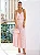 Vestido Midi Rosa Candy em Malha Texturizada com Drapeado | Babi - Imagem 3