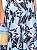 Vestido Midi em Tecido Telado Estampa Azul e Off-White | Kiara - Imagem 2