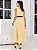 Vestido Midi Rodado em Malha Tweed Amarelo Manteiga | Mel - Imagem 3