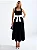 Vestido Midi Rodado em Malha Tweed Preto | Mel - Imagem 1