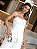 Macacão Longo em Alfaiataria Premium Off-White com Peplum e Laço | Sares - Imagem 2
