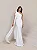 Vestido Longo Branco Sereia com Capa | Milena - Imagem 3