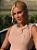 Vestido Curto Nude Bordado Gola - Imagem 2