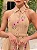Vestido Midi Bege Listrado com Cinto | Elisa - Imagem 2