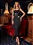 Vestido Midi Preto com Pedrarias Floraiss | Vittoria - Imagem 1