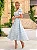 Vestido Midi Azul Candy em Renda Richelieu | Fiorella - Imagem 1