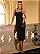 Vestido Midi Preto com Recortes Laterais | Dominique - Imagem 1