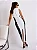 Vestido Houston Midi Justo em Crepe Off-white com Renda Chantilly - Imagem 3