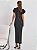 Vestido Secret Affair Midi Justo em Crepe e Renda Preto - Imagem 3