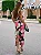 Vestido Romance Midi Floral Fundo Preto com Poá - Imagem 3