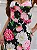 Vestido Romance Midi Floral Fundo Preto com Poá - Imagem 2