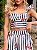 Conjunto Sailor Blossom Cropped e Saia Midi de Tricoline Bordada Navy Floral - Imagem 2