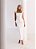 Vestido Midi Off white com Peplum | Celeste - Imagem 1
