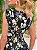 Vestido Lírio Branco de Malha Jersey Floral Fundo Preto | Bony - Imagem 2