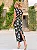 Vestido Lírio Branco de Malha Jersey Floral Fundo Preto | Bony - Imagem 3