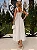 Vestido Midi Off-White em Tule com Flores 3D | Aurelie - Imagem 4